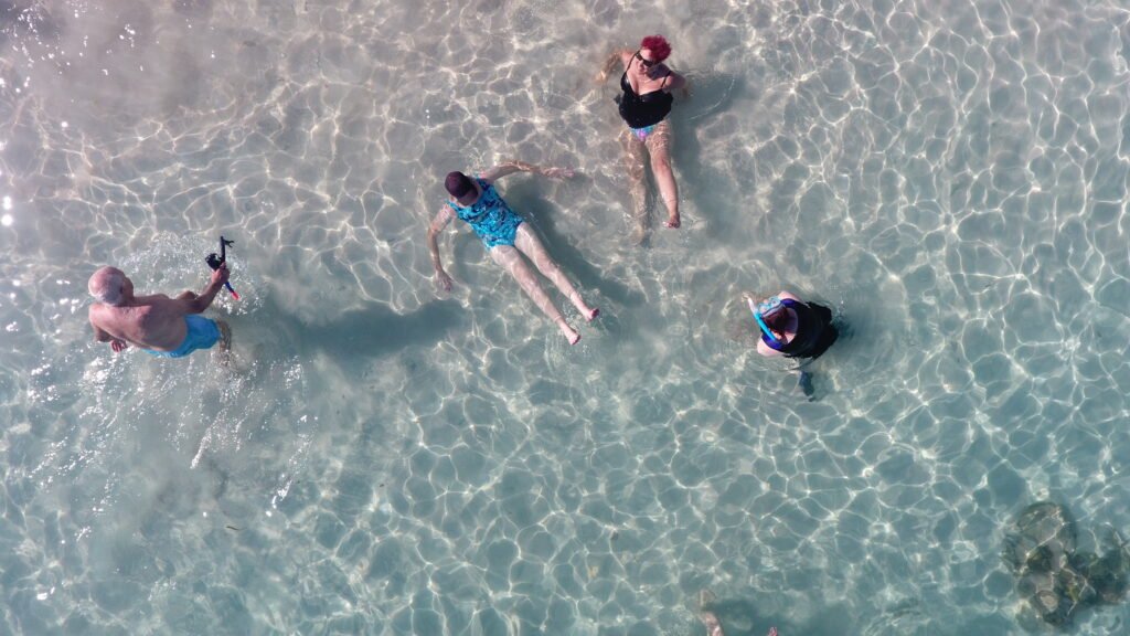 pink beach snorkeling day tour